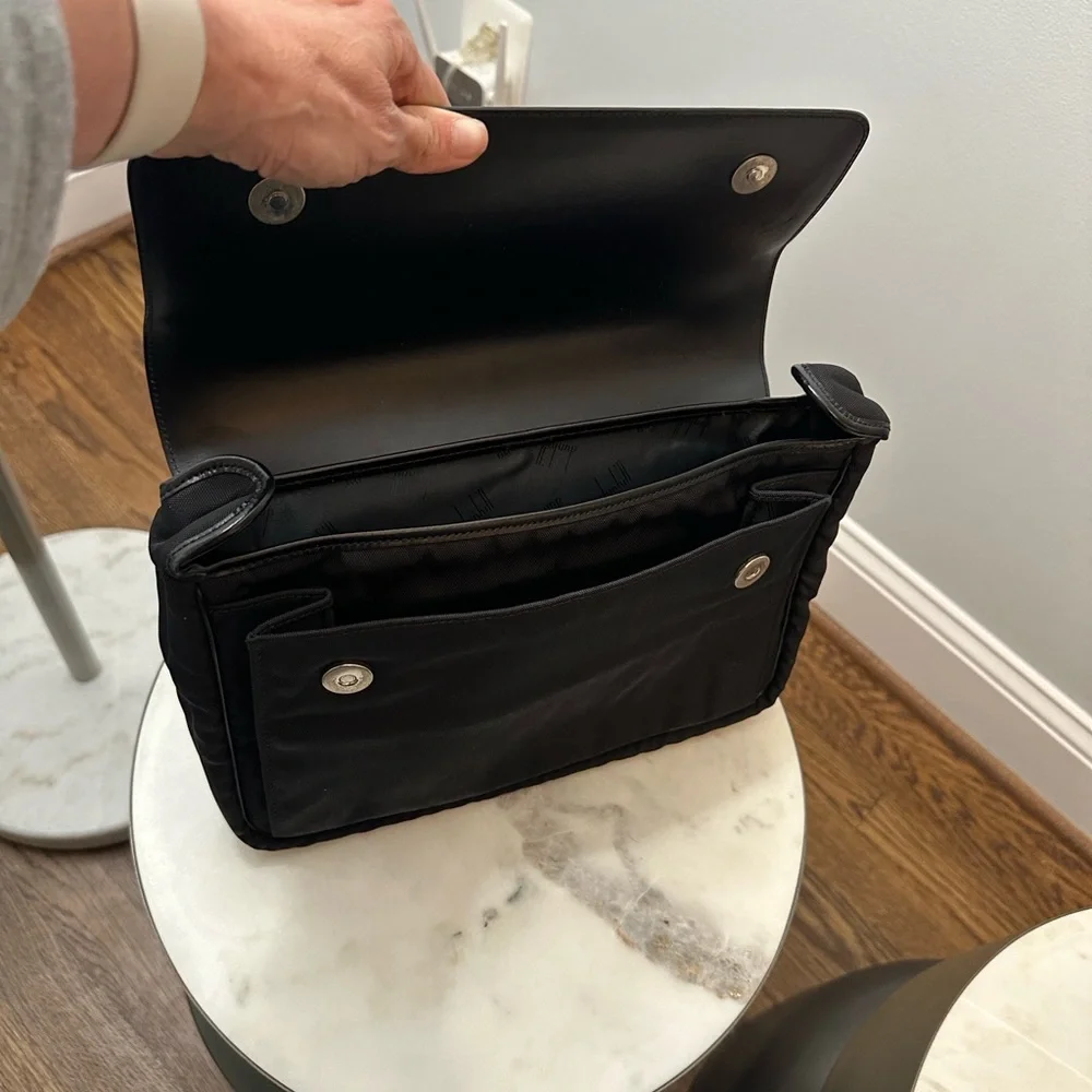 NWOT Dunhill Black Leather iPad Bag